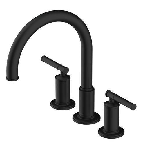 Gerber Montclare Two Handle Roman Tub Faucet Trim Kit w/out Spray, Satin Black - D300929BST