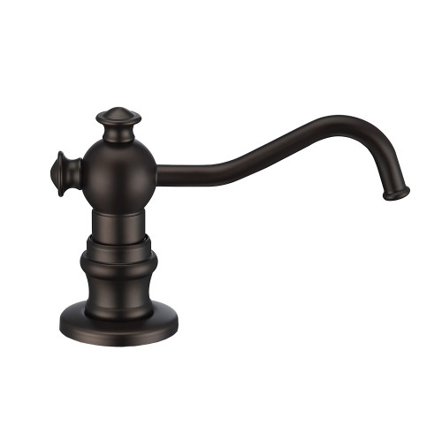 Whitehaus 5" Deck Mount Solid Brass Kitchen Soap And Lotion Dispenser, Oil Rubbed Bronze