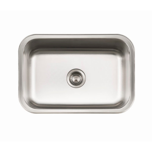 HamatUSA Enterprise 27" Undermount Stainless Steel Medium Single Bowl Kitchen Sink, 18 Gauge