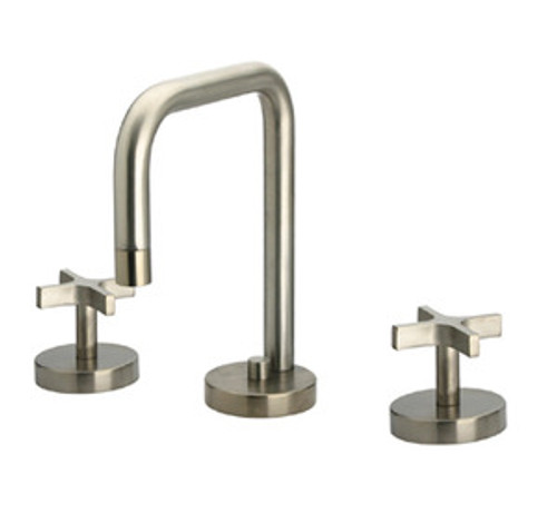 Whitehaus WH83214 Metrohaus Two Cross Handle Widespread Lavatory Faucet & Pop-up Drain - Chrome