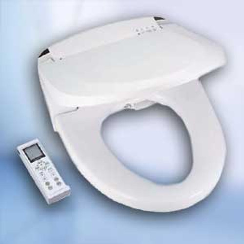Blooming Bidet NB-R1063-RW White Round Bidet Toilet Seat with Remote - Hygiene - Instant Heat
