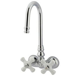 Kingston Brass Wall Mount Clawfoot Tub Filler Faucet - Polished Chrome CC80T1