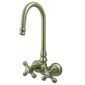 Kingston Brass Wall Mount Clawfoot Tub Filler Faucet - Brushed Nickel CC77T8