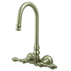 Kingston Brass Wall Mount Clawfoot Tub Filler Faucet - Brushed Nickel CC71T8