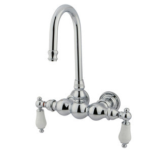 Kingston Brass Wall Mount Clawfoot Tub Filler Faucet - Polished Chrome - CC6T1