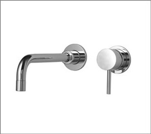 Aquabrass 61029PC Single Handle Wall Mount Lavatory Faucet - Straight Lever Handles - Chrome