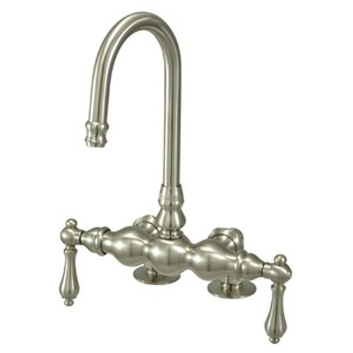 Kingston Brass Deck Mount Clawfoot Tub Filler Faucet - Satin Nickel
