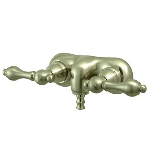 Kingston Brass 3-3/8" Wall Mount Clawfoot Tub Filler Faucet - Brushed Nickel CC41T8