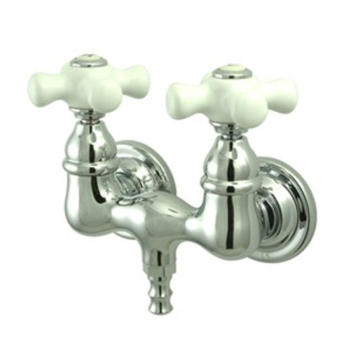 Kingston Brass 3-3/8" Wall Mount Clawfoot Tub Filler Faucet - Polished Chrome CC40T1