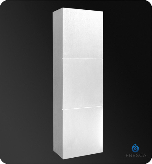 Fresca FST8090WH Bathroom 17.75"W x 59"H Linen Side Cabinet w/ 3 Large Storage Areas - White