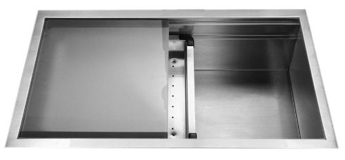 Hamat RENDEZVOUS Undermount 31 9/16" X 17 13/16" Single Bowl Stainless Kitchen Sink with Sliding Dual Platform