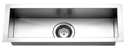 Hamat PRIZM TROUGH 23" x 8-1/2 in. Single Bowl Undermount Kitchen Sink - Stainless Steel