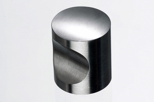 Top Knobs Stainless SS22 1" Indent Cabinet Knob - Stainless Steel