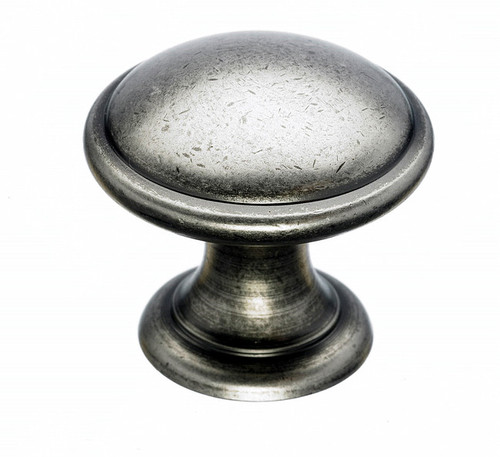 Top Knobs Rounded 1 1/4" Diameter Round Knob, Antique Pewter - M1226