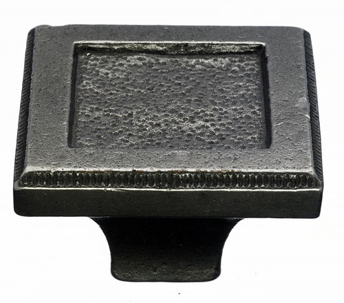 Top Knobs Square Inset 2" Length Square Knob, Cast Iron - M1819