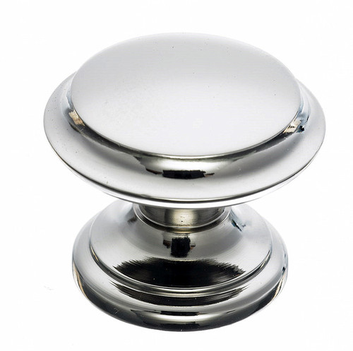 Top Knobs Flat Top 1 3/8" Diameter Round Knob, Polished Nickel - M1304
