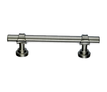 Top Knobs Bit 3 3/4" Center to Center Bar Pull, Brushed Satin Nickel - M1288