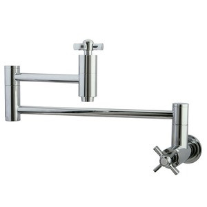 Kingston Brass Wall Mounted Pot Filler Faucet - Polished Chrome - KS8101ZX