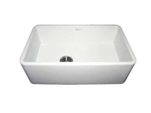 Whitehaus WH3018 30'' Duet Reversible Fireclay Farmhouse Kitchen Sink  - White