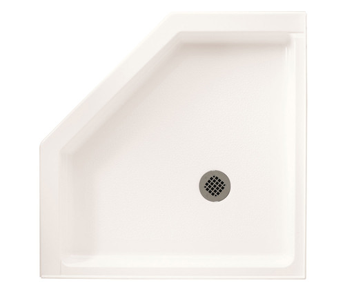 Swanstone 36 x 36 Veritek Corner Shower Pan with Center Drain in White - FN00036MD.010