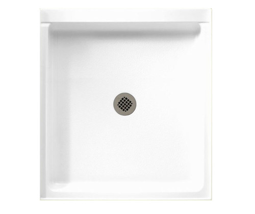 Swanstone 42 x 36 Veritek Alcove Shower Pan with Center Drain in White - FF04236MD.010