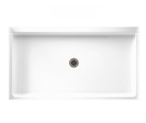 Swanstone 32 x 60 Alcove Shower Pan with Center Drain in White - SF03260MD.010
