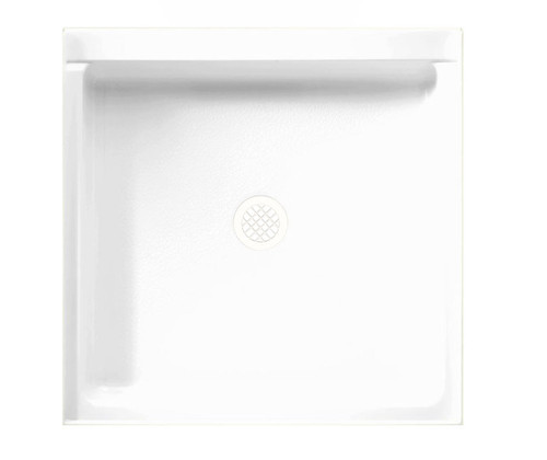 Swanstone 32 x 32 Alcove Shower Pan with Center Drain in White - SF03232MD.010