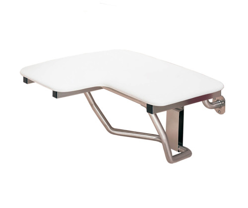 Swanstone Folding Shower Seat for Left Side Wall Installation - White - 23" x 22-1/2" - BF00023LH.000