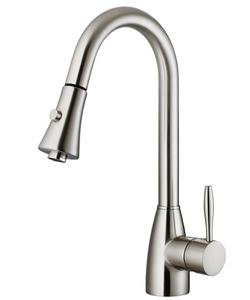 Vigo VG02013ST Single Handle Pull Out Spray Kitchen Faucet - Stainless Steel