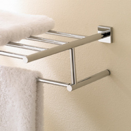 Valsan Braga 676632ES 23 5/8" Towel Bar  & Shelf  - Satin Nickel