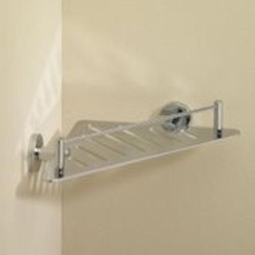 Valsan Essentials 53610NI Triangular Shower Shelf / Basket  - Polished Nickel