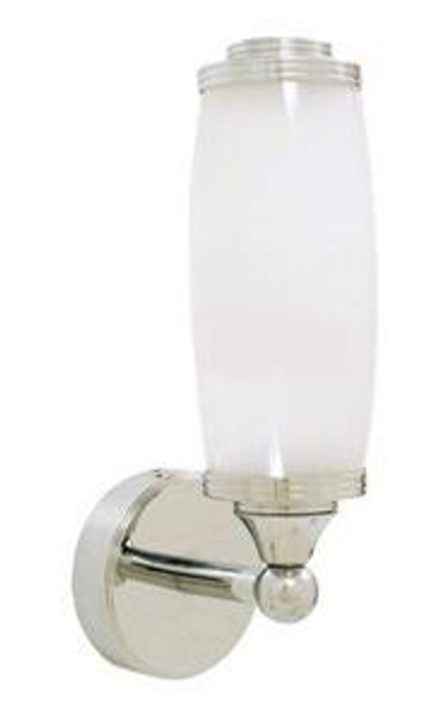 Valsan Astoria 30950ES Bathroom Wall Light W/Glass Tube Shade - Satin Nickel