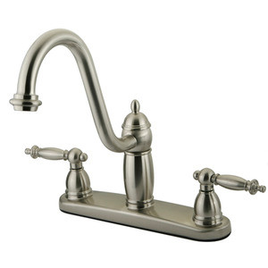 Kingston Brass Two Handle Widespread Kitchen Faucet - Satin Nickel KB7118TLLS
