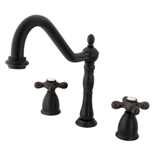 Kingston Brass Two Handle Widespread Kitchen Faucet - Oil Rubbed Bronze KB1795AXLS