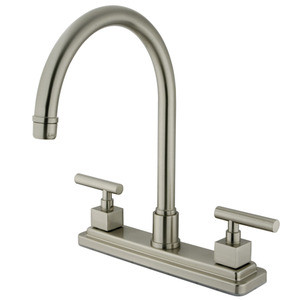 Kingston Brass Two Handle Widespread Kitchen Faucet - Brushed Nickel KS8798CQLLS
