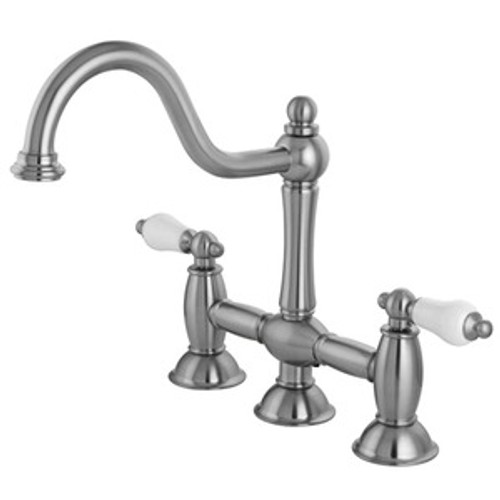 Kingston Brass Two Handle Widespread Kitchen Faucet - Polished Chrome KS3781PL