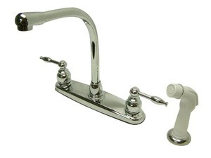 Kingston Brass Two Handle Widespread High-Arch Kitchen Faucet - Polished Chrome - KB2751KL