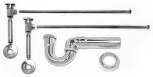 Mountain Plumbing MT3047-NL/PN Lav Supply Kits W/New England/ Massachusetts P-Trap -  Polished Nickel