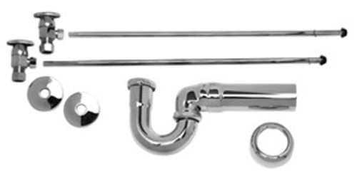 Mountain Plumbing MT3043-NL/CPB Lav Supply Kits W/New England/ Massachusetts P-Trap -  Polished Chrome