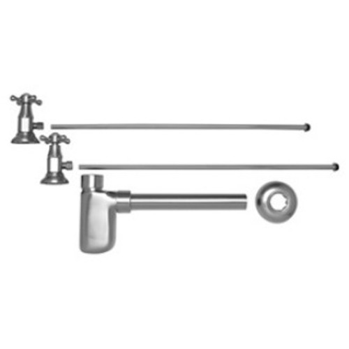 Mountain Plumbing MT8001-NL-SC Lav Supply Kits W/Decorative Trap - Satin Chrome