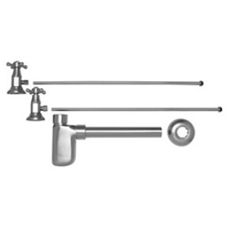 Mountain Plumbing Lav Supply Kits W/Decorative Trap - Polished Chrome - MT8001-NL/CPB