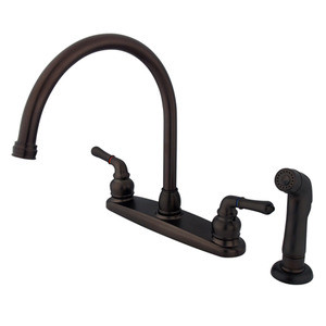 Kingston Brass Two Handle Kitchen Faucet & Non-Metallic Side Spray - Oil Rubbed Bronze KB795SP