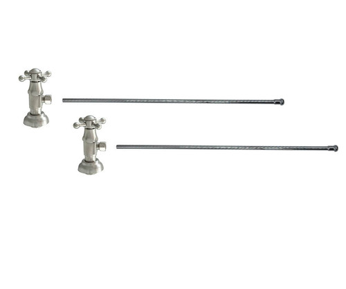 Mountain Plumbing MT4931X-NL-PVD Brass Cross Handle Lav Angle Supply Kit - PVD Brass