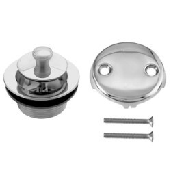Westbrass 2 Hole Twist & Close Tub Drain Trim Kit - Chrome - D94-2-26