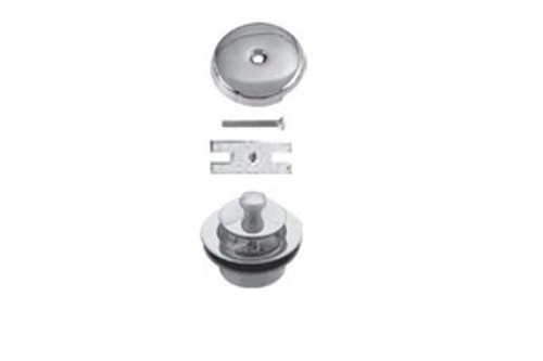 Westbrass D94-07 1 Hole Twist & Close Tub Drain Trim Kit - Satin Nickel