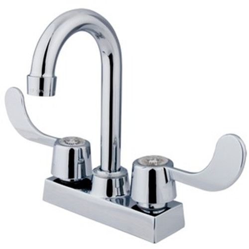 Kingston Brass Two Handle 4" Centerset Bar Faucet - Polished Chrome KB451