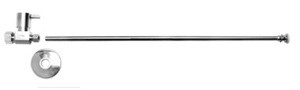 Mountain Plumbing Brass Lever Handle Toilet Straight Supply Kit - Polished Brass - MT5122L-NL/PVD