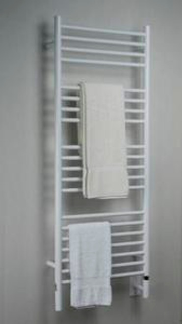 Amba Jeeves DSW-20 D Straight Electric Heated Towel Warmer - White - 20-1/2" W x 52-3/4" H