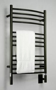 Amba Jeeves Model C Curved Electric Heated Towel Warmer - Oil Rubbed Bronze - 20-1/2" W x 36" H - CCO