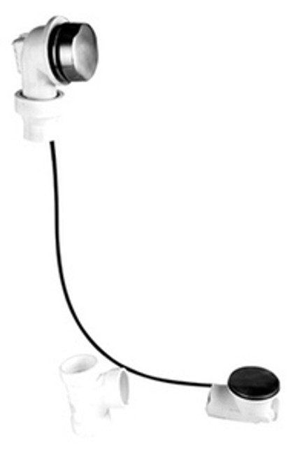 Mountain Plumbing BWO40S22P2 PW Cable Operated Bath Waste & Overflow Kit - Polar White Mountain Plumbing BWO40S22P2 PW Cable Operated Bath Waste & Overflow Kit - Polar White